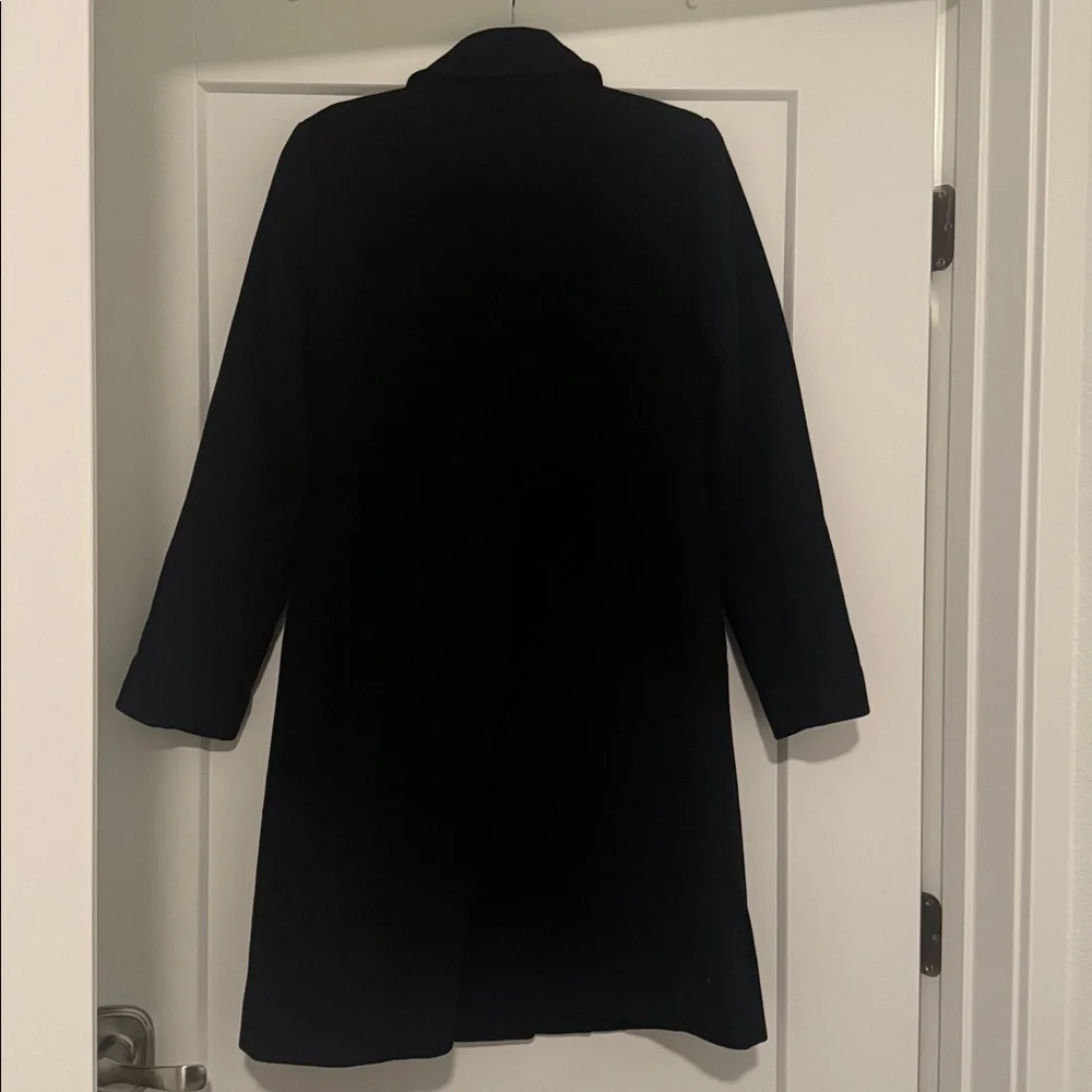 NWOT J. Crew Black Wool-blend lady day coat peacoat size 8 petite - Picture 7 of 7
